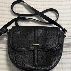 Nordstrom Black Pebbled Leather Crossbody Bag